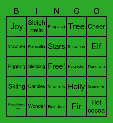 🎄 Holiday Bingo 🎄 Bingo Card