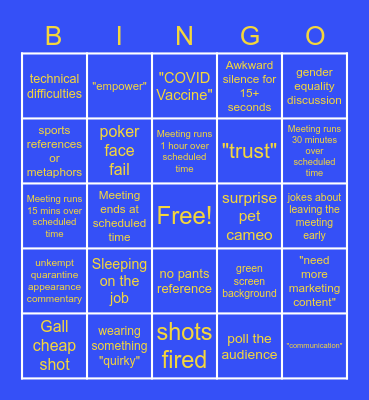 Digital SM 2020 Bingo Card