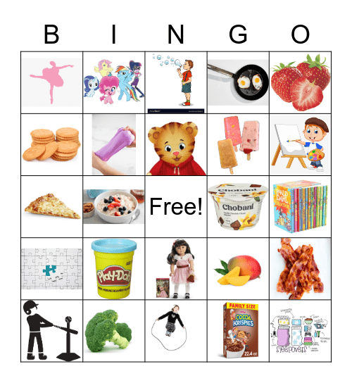 Chen's Favorite Things Bingo Card