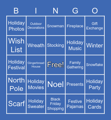 SimplyInsured's Holiday Bingo (X Marks the Spot) Bingo Card