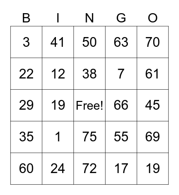 May De Guzman Bingo Card
