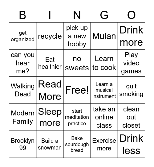 Chat Bingo Card