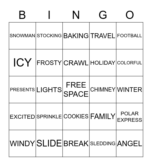 Charlie's Bingo Card