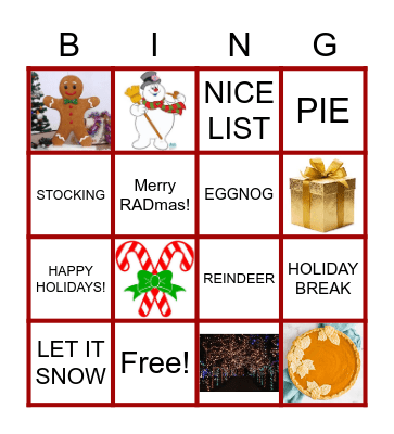 West Region Holiday Bingo Card