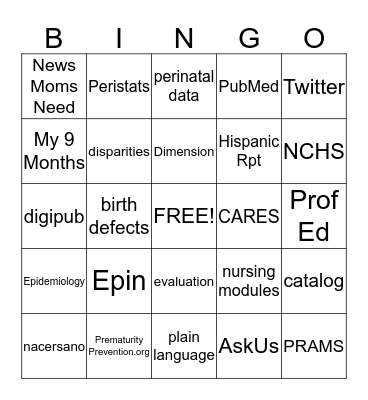 Mission Bingo Card