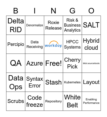 Holiday Lunch Bingo Card