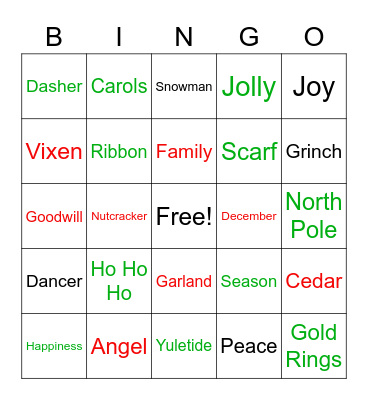 Holiday Celebration 2020 ☃️ Bingo Card