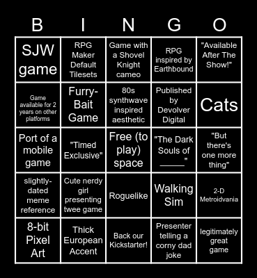 Nintendo Direct Bingo! Bingo Card