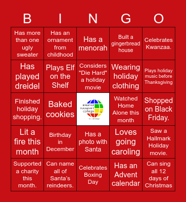 ERC Holiday Bingo Card