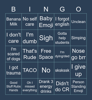 Jisi Bingo Card