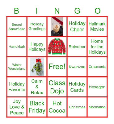APC Game Club - Holiday Bingo Card
