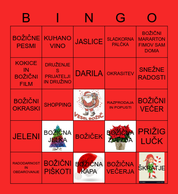 BOŽIČNI BINGO Card