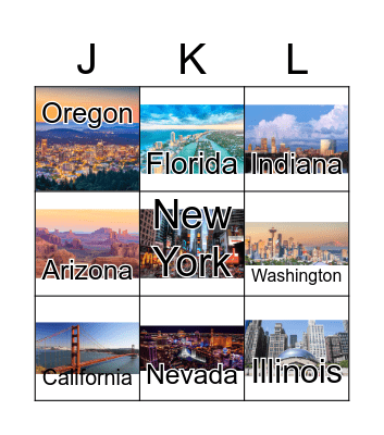 American States BINGO Card