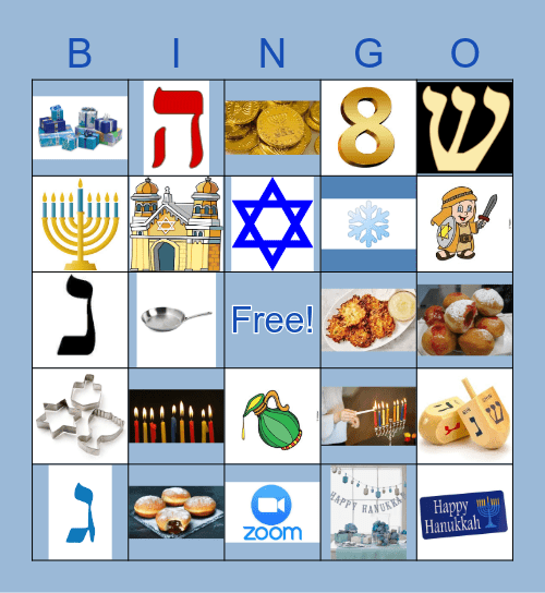 CHANUKAH BINGO Card