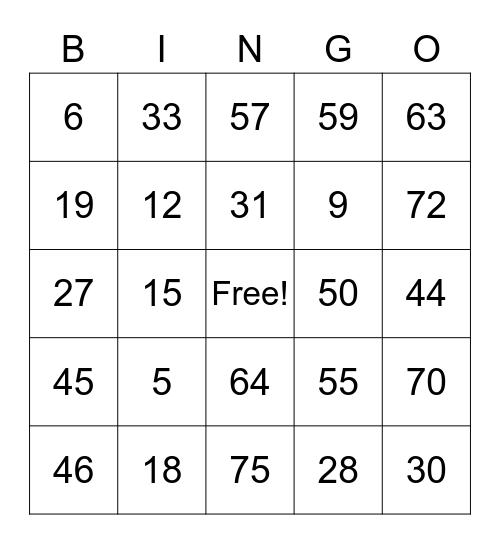 Mark's Bingo Card - ALI Xmas Party Bingo Card