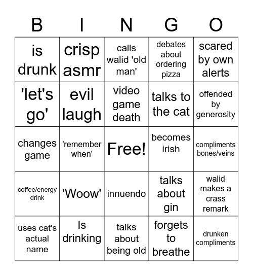 DOODLE Bingo Card