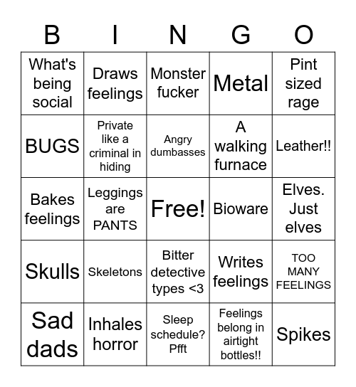 Nick Bingo Card