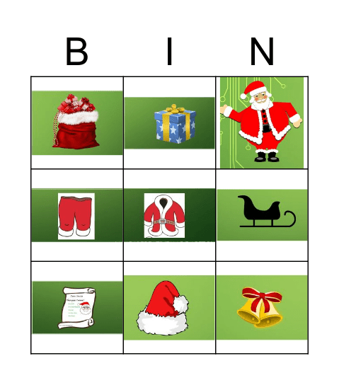 Santa Bingo Card