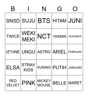 TAEHYUNG95FC Bingo Card