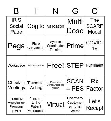 SPS What a Year Bingo! Bingo Card