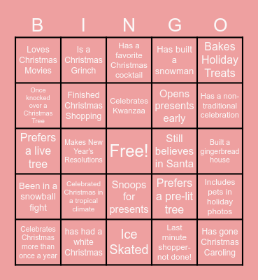 Means Merry Merry Bingo! Bingo Card