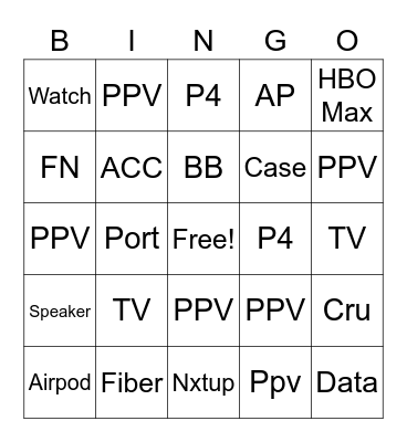 CHRISTMAS BINGO Card
