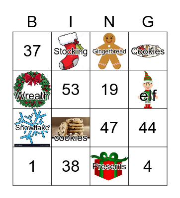 Christmas Who Am I? Bingo Card