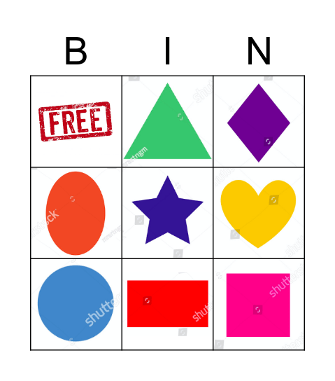 Shapes Bingo Card