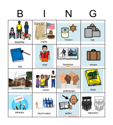 Book Vocabulary Bingo Card