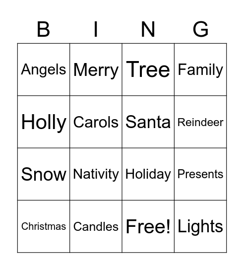 It's Christmas Bingo Card