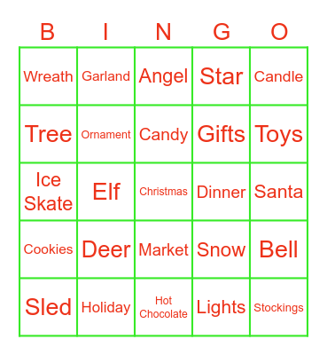 Christmas Bingo Card