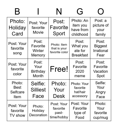 #adops_holiday Bingo Card