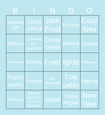 ALR Holiday Party Bingo #2 Bingo Card