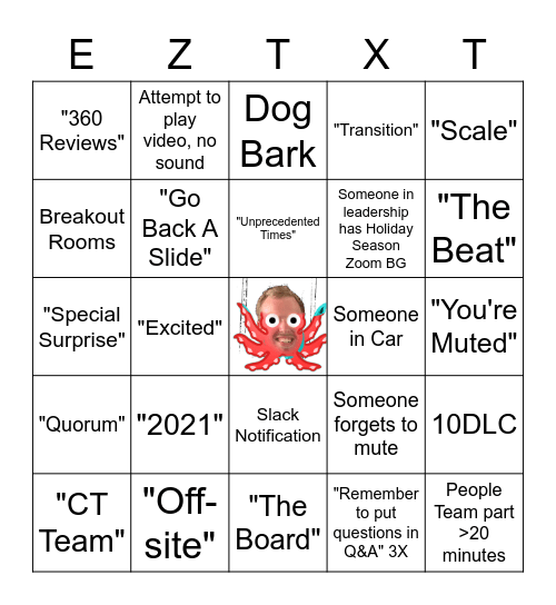 All Hands Bingo Card