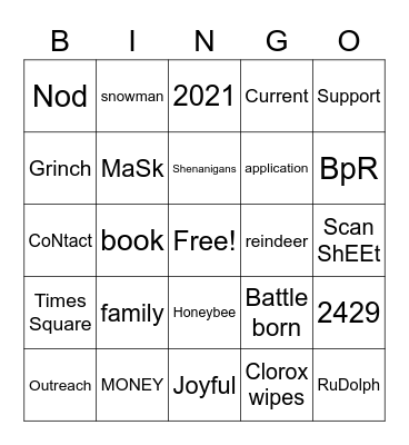 WORK-LIFE BINGO Card