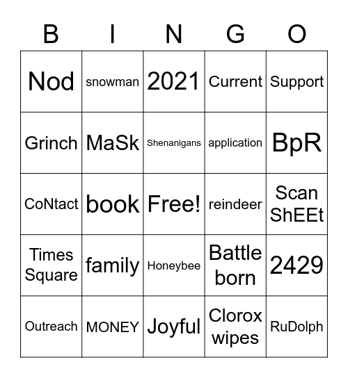 WORK-LIFE BINGO Card
