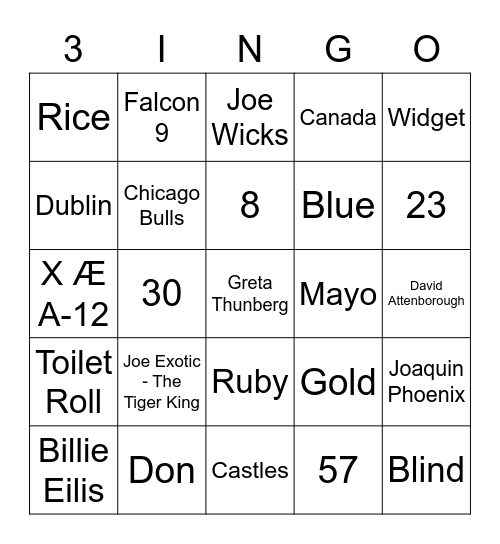 AMC3 Bingo Card