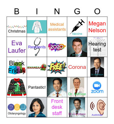 Holiday House Party Bingo Card