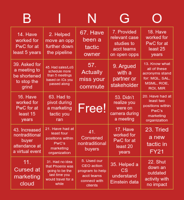 Year End Geo Bingo Card