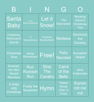 TCJG Christmas Party Bingo Card