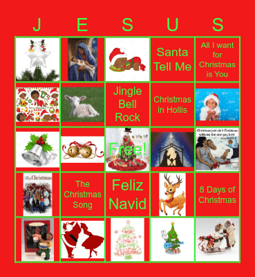 FAMILY CHRISTMAS BINGO Card