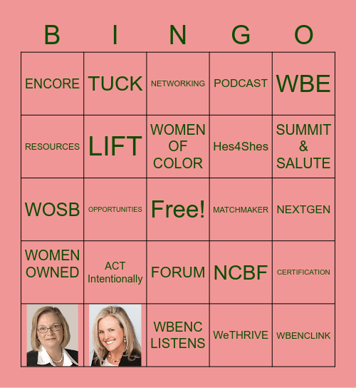 WBENC Holiday Bingo Card