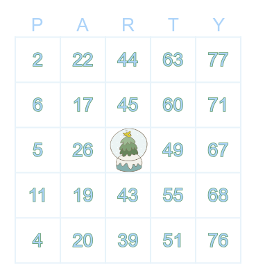 Criterion December Birthday Bingo Card