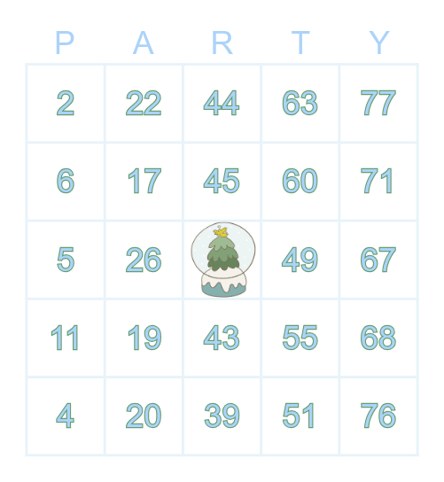 Criterion December Birthday Bingo Card