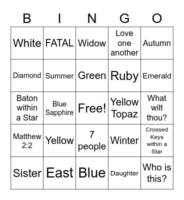 OES BINGO Card
