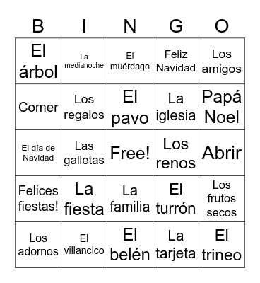 La Navidad Bingo Card
