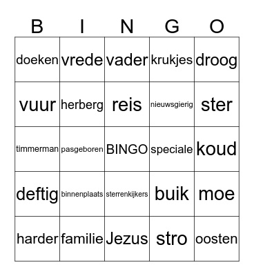 Kerstbingo! Bingo Card