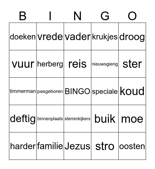 Kerstbingo! Bingo Card