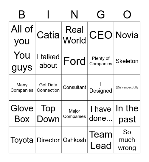 E4 Bingo Card