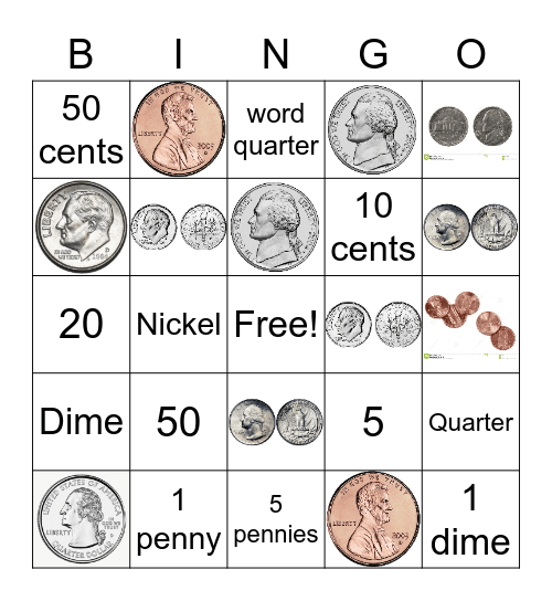 Coins Bingo Card